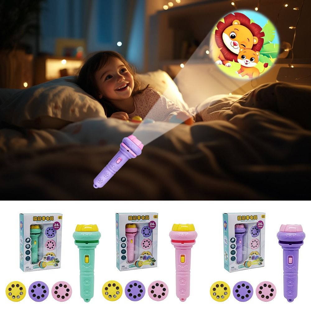 Kids Projector Torch – 50+ Animal, Vehicle, Number & Cartoon Slides Educational Toy