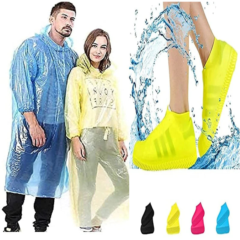 Pocket Rain Card(2 Pis) + Silicon Shoes Cover Combo