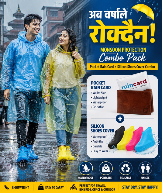 Pocket Rain Card(2 Pis) + Silicon Shoes Cover Combo